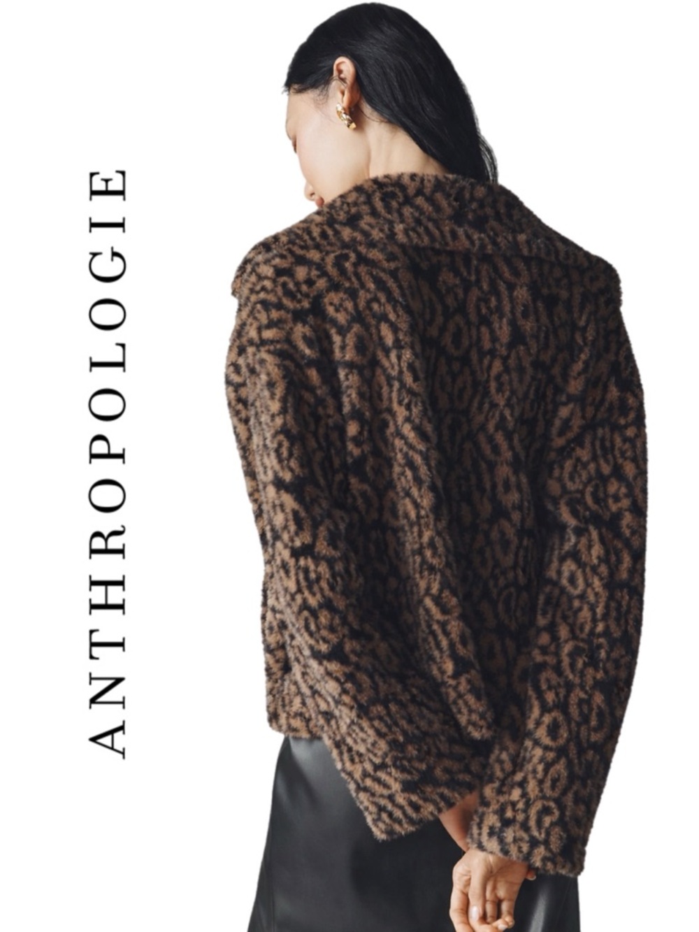 Anthropologie Sanctuary Colette Leopard Faux Fur Jacket